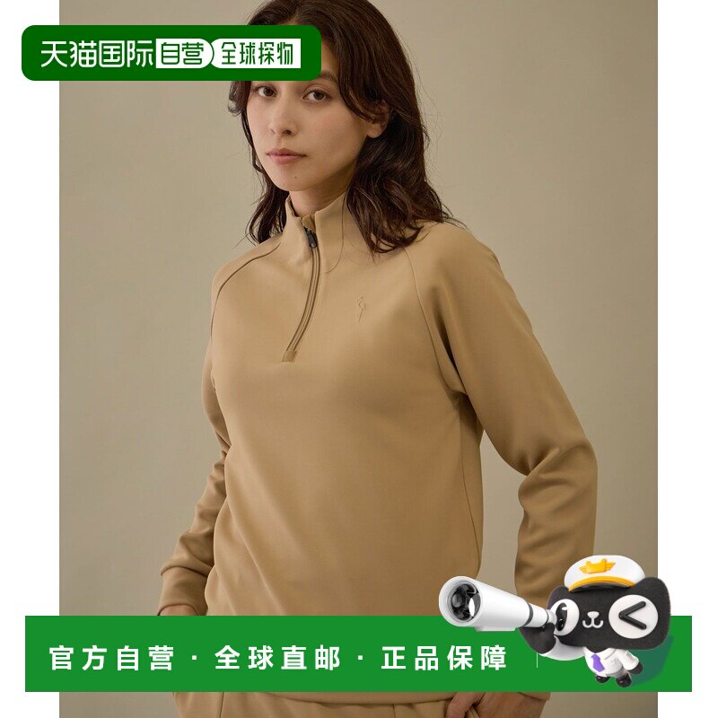 日本直邮JUN&ROPE' 女士 半拉链长袖立领针织衫 宽松弹力设计 202