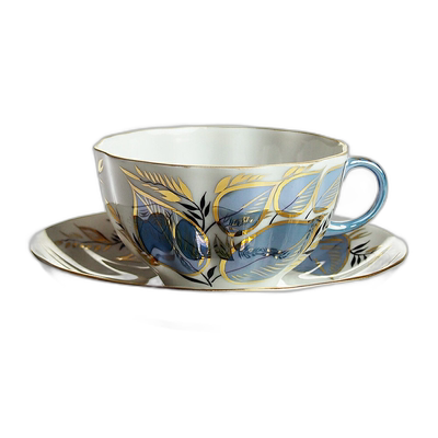 日本直邮Imperial Porcelain（帝国瓷器）月亮 茶杯&茶托 250ml