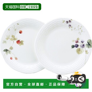 日潮跑腿NARUMI 露西花园盘子套装 24 厘米适合 2 人可用微波炉加