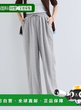 1h可退 日本直邮VICKY 女装 半松紧腰头迷你裏毛感休闲阔腿裤 可