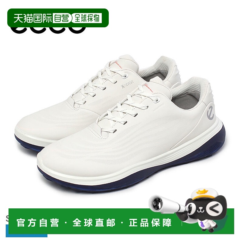 日本直邮ECCO GOLF LT1 男士高尔夫球鞋白色132264。无钉真皮防水