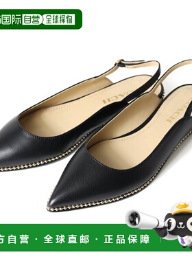 日本直邮Coach Vae Skimmer 露跟平底凉鞋C2316女士平底凉鞋皮革