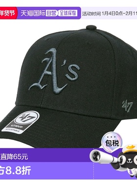 日本直邮47Brand 道奇队MVP MLB棒球帽男女黑色纽约洛杉矶洋基队