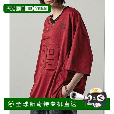 1h可退 日本直邮Alfred Alex 男女同款游戏设计编号大版型冰球T恤