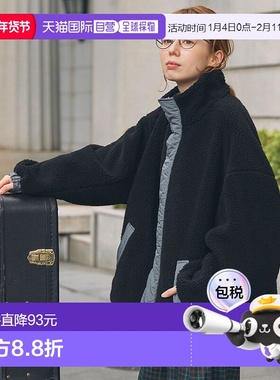 1h可退 日本直邮MONO-MART 男女同款外套羊羔绒拼接尼龙双面立领