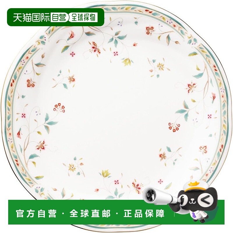 【日本直邮】则武复古陶瓷碟子26.5cm花更纱图案 1个