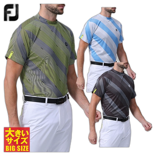 日本直邮FOOTJOY 高尔夫服装男士短袖小高领衬衫 FJ-S24-S06 吸水