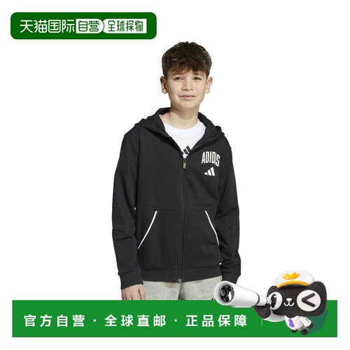 日本直邮adidas夹克外套 Seasonals Essentials 字母连帽拉链长袖