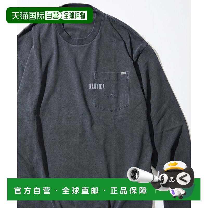 日本直邮FREAK'S STORE 纯色Logo印花圆领宽松落肩长袖T恤 男款