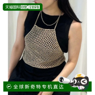 可叠穿设计 1h可退 网眼针织背心 日本直邮AMERI 蝴蝶结点缀 女装
