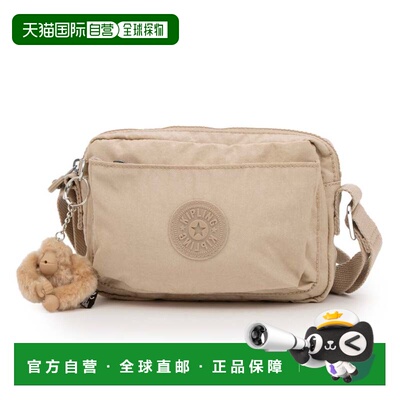 日本直邮Kipling ABANU 斜挎包 闪亮米色单肩包