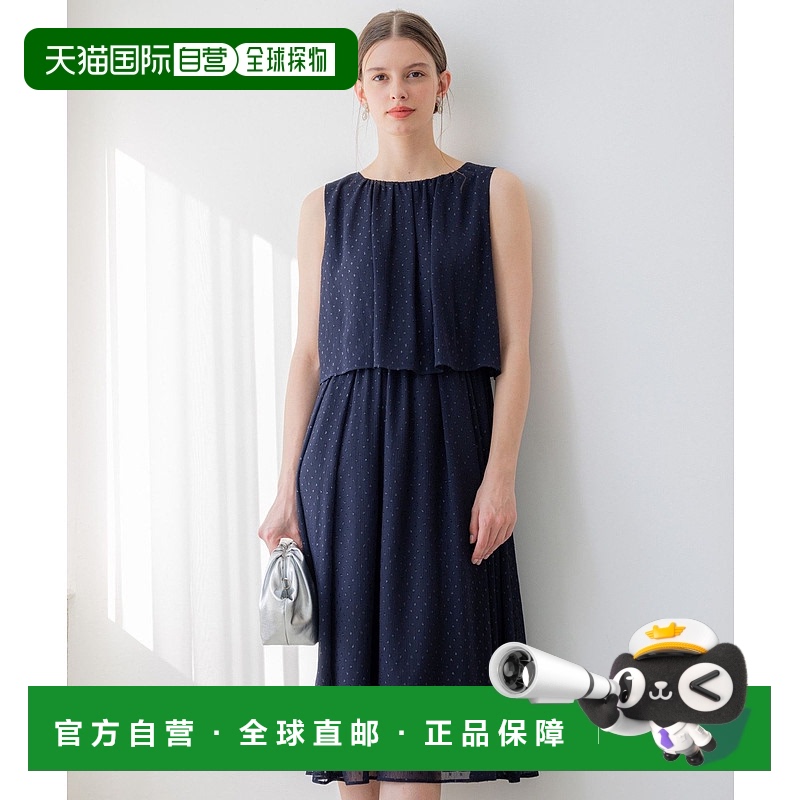 1h可退 日本直邮23区女士点点纱质无袖连衣裙 OPA3GM0743