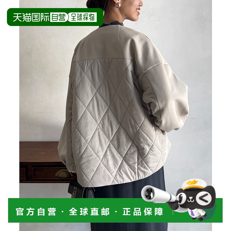 1h可退 日本直邮Chez toi 女装 宽松中长款 双面夹棉茧型外套 半