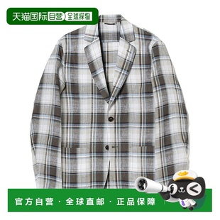 夹克衬衫 亚麻格纹西装 外套 LARDINI 日本直邮BEAMS