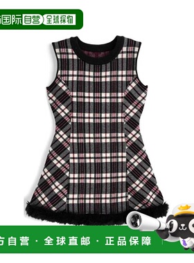 日本直邮日潮 GRL格纹毛绒拼接无袖针织连衣裙lt160