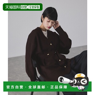 1h可退 日本直邮Adam et Rope' 女装 多穿法V领中长款开衫毛衣 附