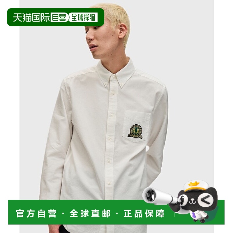 1h可退 日本直邮FRED PERRY 男女同款 网球徽章牛津纺衬衫 柔软水