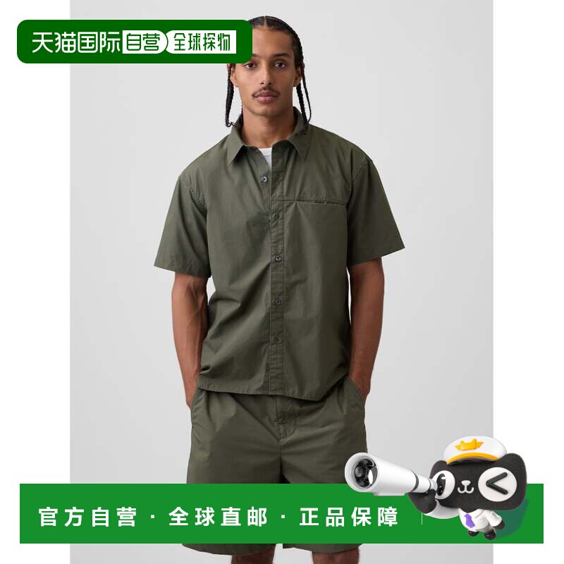 日本直邮GAP U品牌泡泡纱舒适宽松衬衫图片