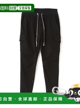 1h可退 日本直邮DANKE SCHON 男女同款级弹力黑色拉链工装裤 时尚