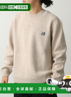 日本直邮MAISON KITSUNE 男士羊毛针织衫 PM00817KT1180饰有狐狸0