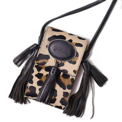 Longchamp 手机壳手机包智能手机包斜挎豹纹 34046 EXY
