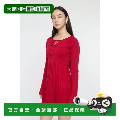 日本直邮MOUSSY PICO RIBBON MINI 连衣裙 红色
