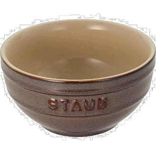 【日本直邮】珐宝STAUB珐琅陶瓷碗 仿古灰色14cm微波炉适用