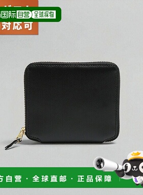日本直邮Comme des Garçons (SA2100) 男士黑色双折钱包奢华设计