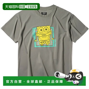 日本直邮SPALDING海绵宝宝方格旗篮球短袖T恤 SMT25046S-8800