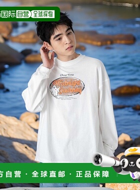 1h可退 日本直邮WEGO 男女同款印花宽松长袖T恤 WE25SP01M0009