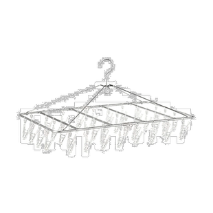 【日本直邮】Muji无印良品 铝制方型晾衣架 40夹 61x36cm 4431452