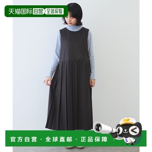 1h可退 日本直邮bulle de savon 女装 高级感羊毛风 褶皱连衣裙