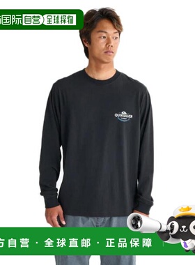 日本直邮Quiksilver TYPED OUT 长袖T恤 [25SPQLT251002BLK] 黑色