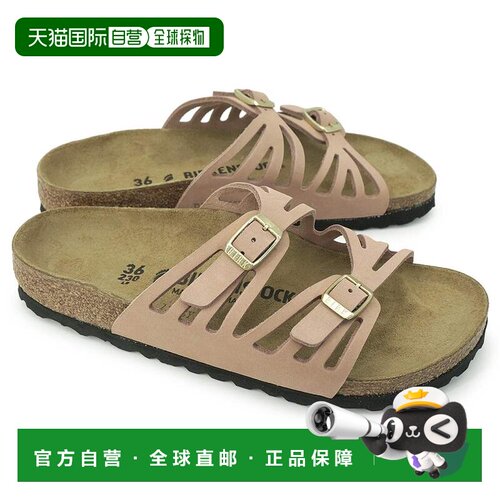 日本直邮Birkenstock Granada 女士凉鞋窄版系带磨砂皮搭扣