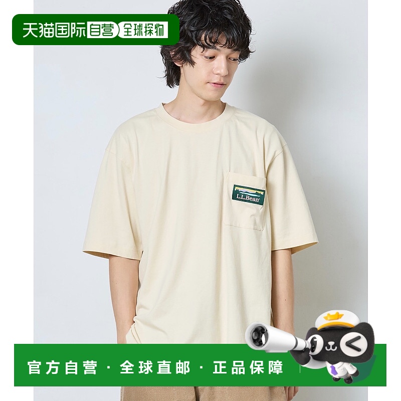 1h可退 日本直邮L.L.Bean 男装 宽松版型 全棉半袖T恤 左胸LOGO刺