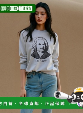 日本直邮Healthknit 经典圆领运动衫 JS BACH 54020 灰色芥末黄