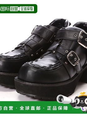 【日本直邮】Yosuke女士厚底鞋黑色厚底简约耐磨百搭日常舒适靴子