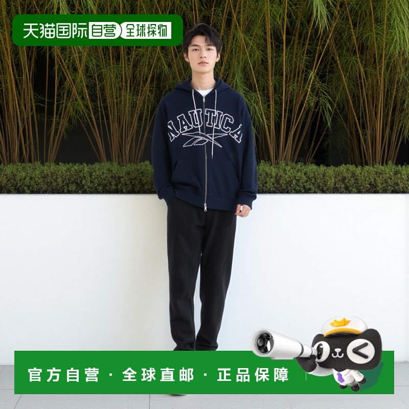 1h可退 日本直邮Reebok×NAUTICA 男装 加厚连帽衫 双拉链设计