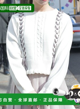 1h可退 日本直邮axes femme 女士系带针织套头衫 ZA131X51针织衫