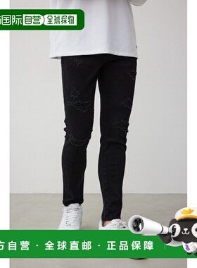 1h可退 日本直邮AZUL BY MOUSSY 男士修身破洞牛仔裤 251ISS12004