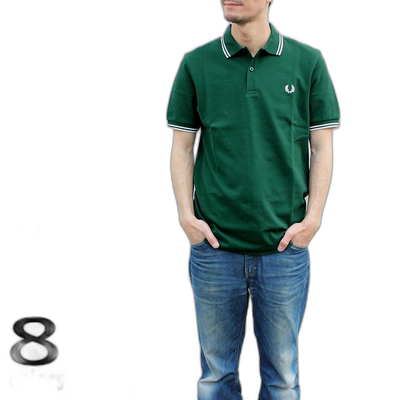 日本直邮Fred Perry Tipline Polo 衫 M3600 122 238 406 471 506