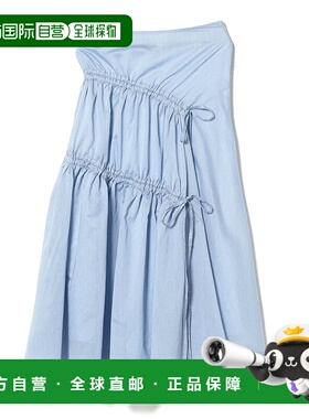 1h可退 日本直邮GHOSPELL 女士条纹不对称系带中长裙 61271332241