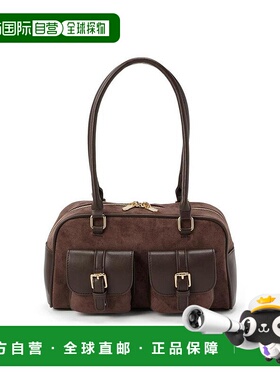 日本直邮日潮 GRL 皮革拼接绒面口袋波士顿包  tr1024手提包