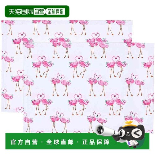 【日本直邮】LAURA ASHLEYCCS 餐垫 棉质面料午餐垫 漂亮火烈鸟设