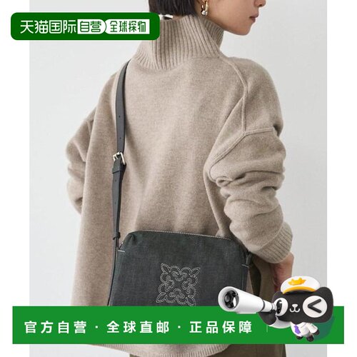 日本直邮官方授权 russet 刺绣牛仔方块迷你斜挎【付后1h可退】