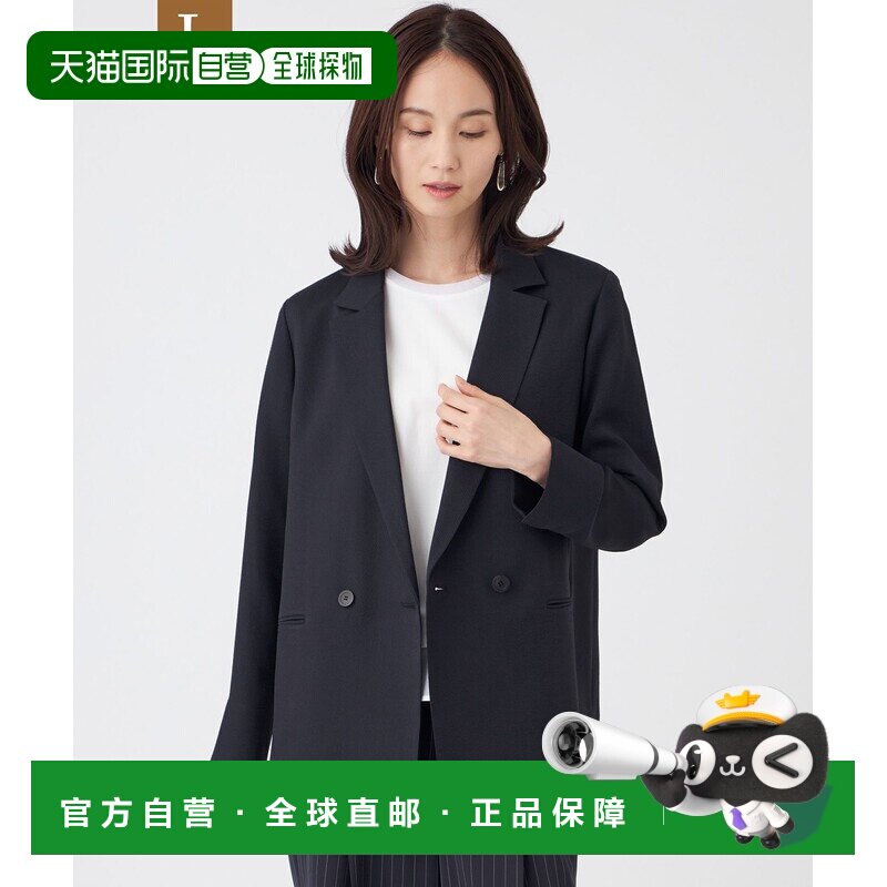 日本直邮TRANS WORK 女装 轻量抗皱可机洗修身西装外套 U3E11745_