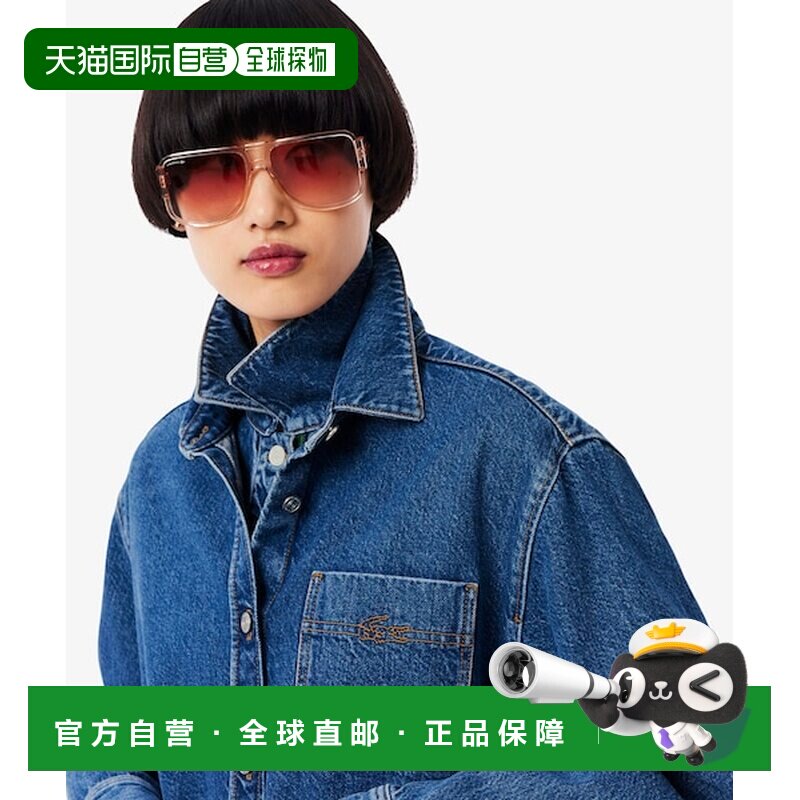 日本直邮LACOSTE 女士工作牛仔衬衫夹克 [535067358]图片