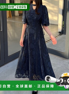 日本直邮JUNOAH 透明防溅蕾丝高领连衣裙套装 JU5602EW05858 连衣