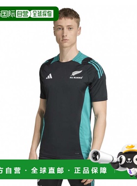 日本直邮adidas 男士橄榄球半袖T恤 ALL BLACKS系列 性能T恤 JM96