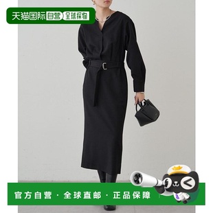 1h可退 日本直邮官方授权 Loungedress 褶皱V字腰带连衣裙